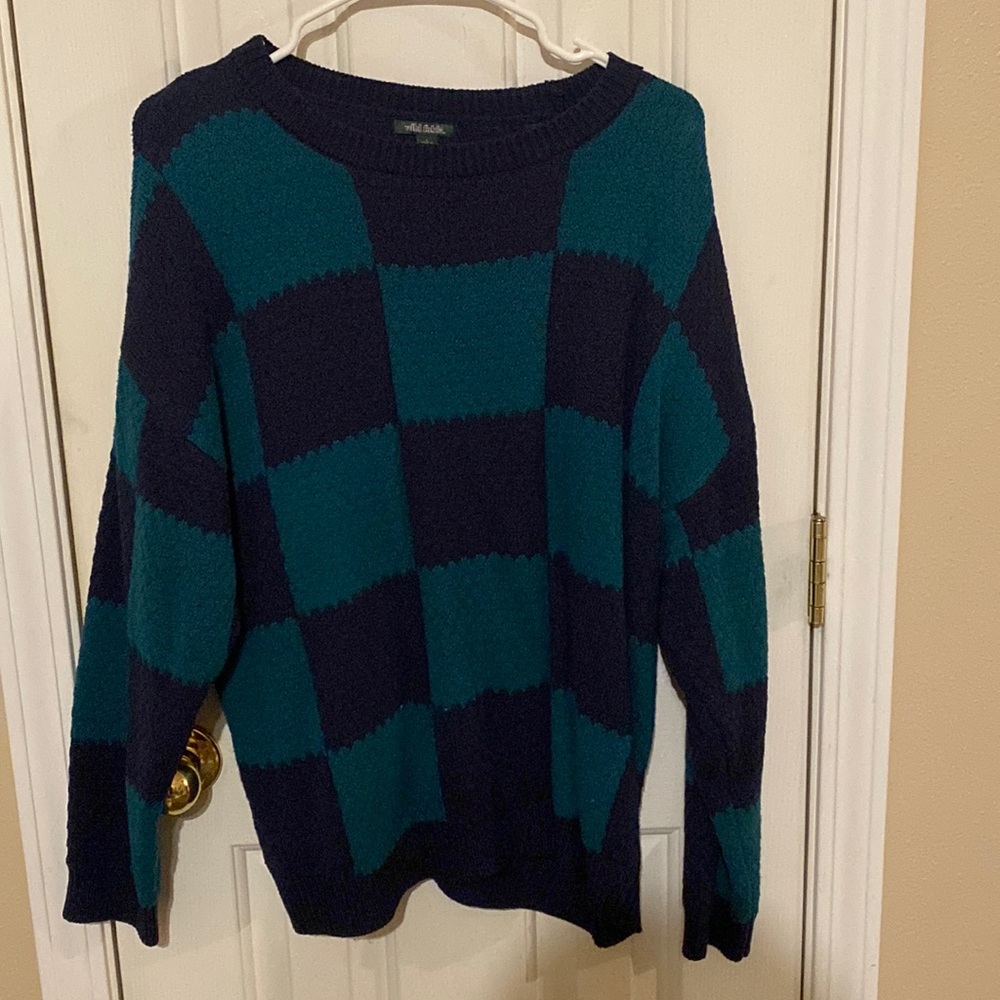 Wild Fable Checkered Sweater
